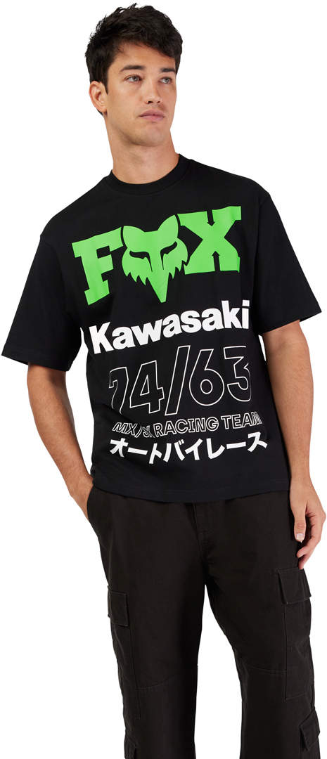FOX Kawasaki Oversized Triko černá M Obrázek 4