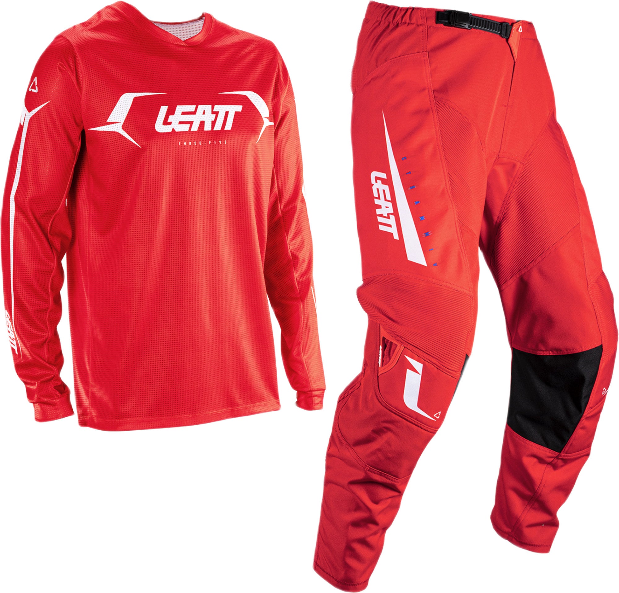 Leatt Moto Ride Kit 3.5 V26 Conjunto de camisa e calça de motocross vermelho/branco S Figura 1