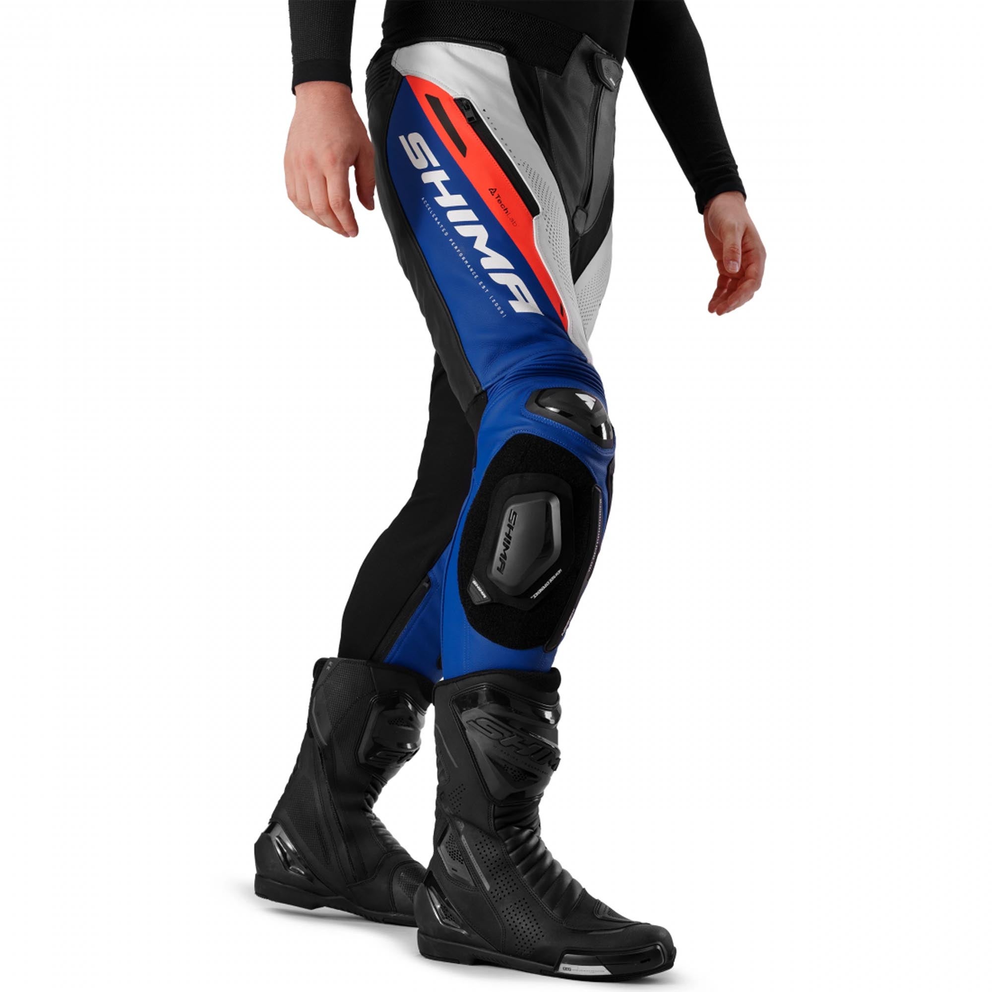 SHIMA Mission ST Motorcycle Leather Pants blue/white/red 48 Figure 4