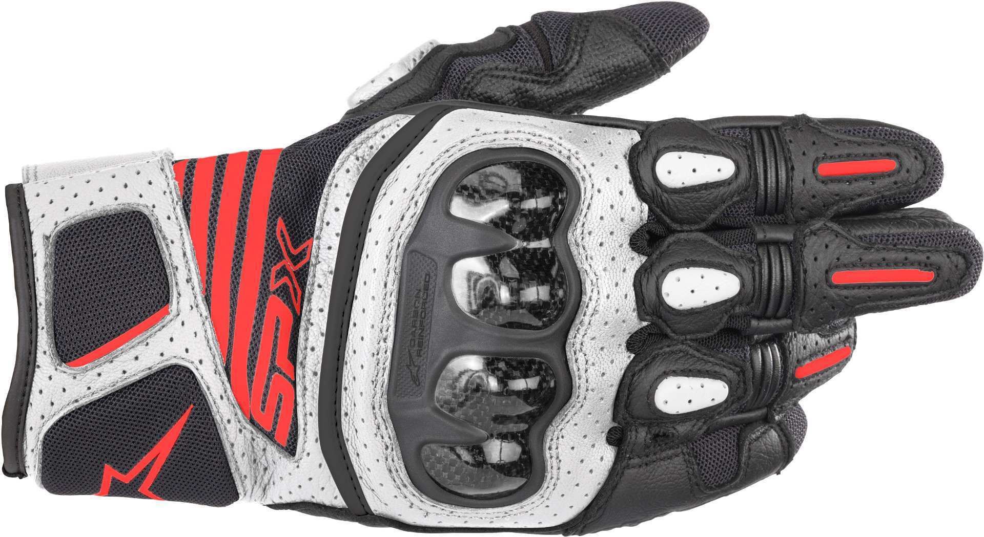 Alpinestars SP X Air Carbon V2 Motorcykel handsker sort/hvid/rød M Figur 1