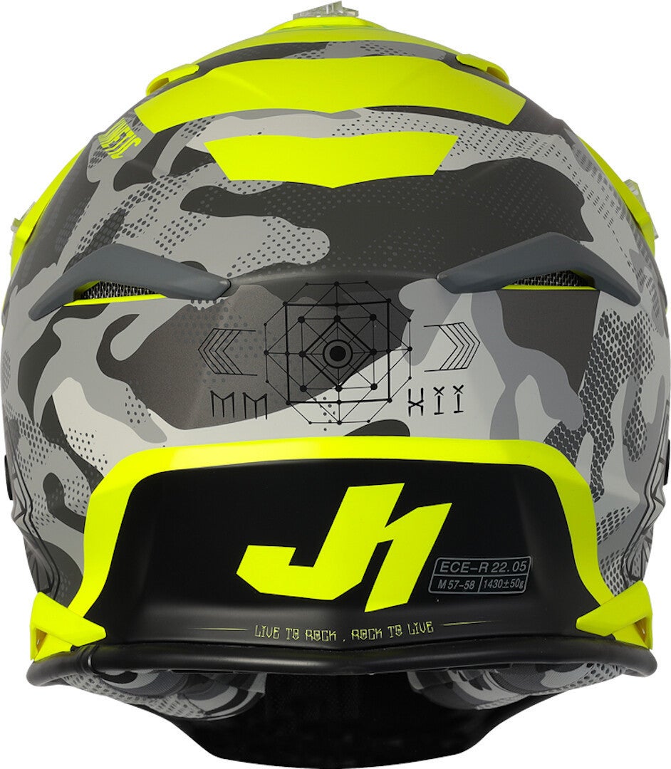 Just1 J39 Kinetic Casque Motocross jaune/noir M (57/58) Figure 3