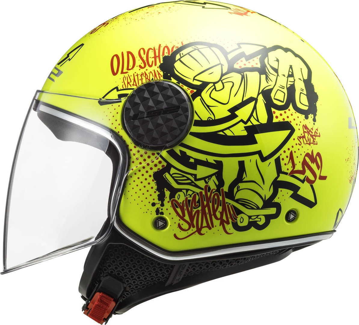 LS2 OF558 Sphere Lux Skater Jet Helmet yellow S Figure 3