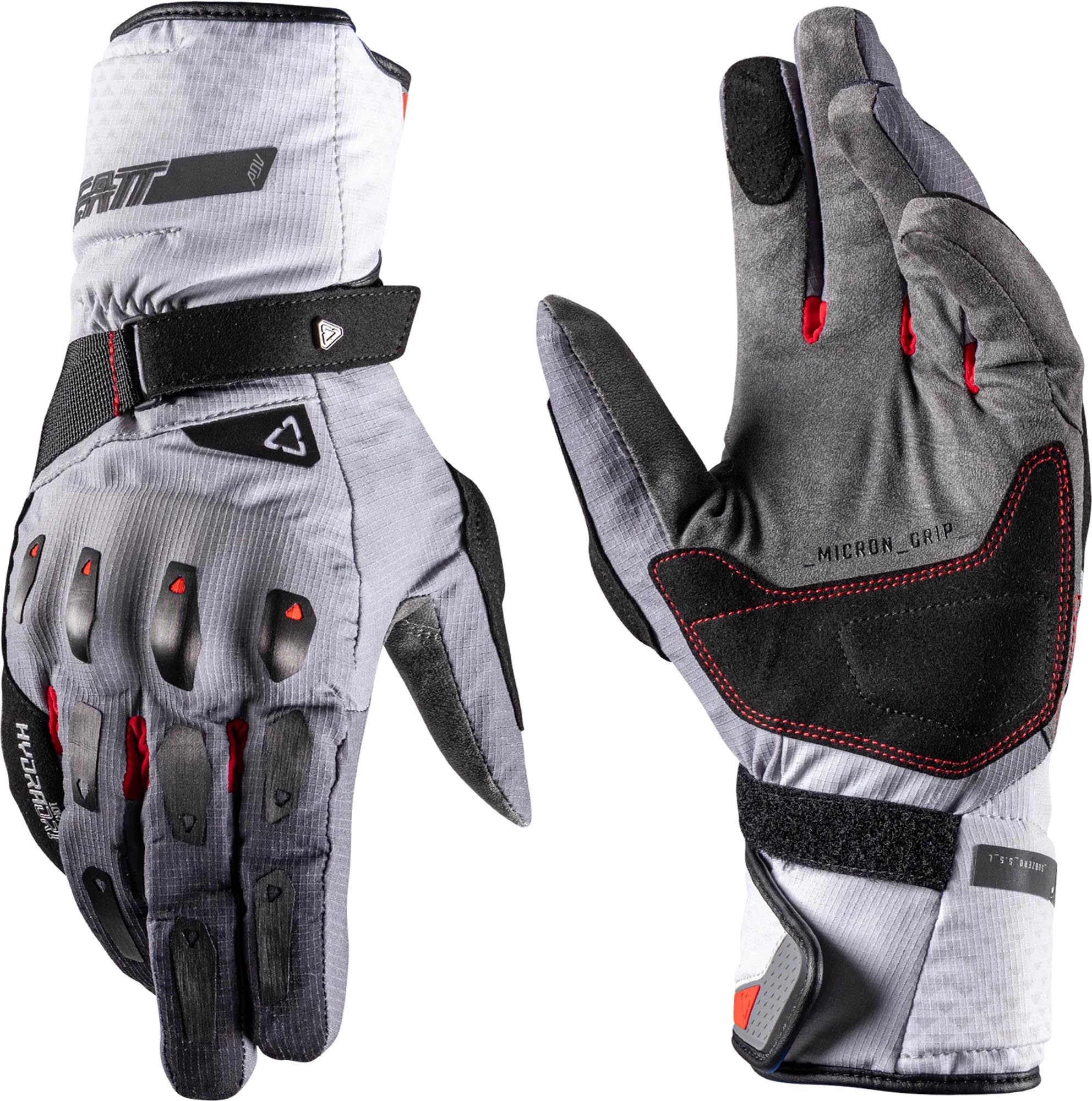 Leatt ADV SubZero 5.5 Motorhandschoenen lichtgrijs/rood M Figuur 1