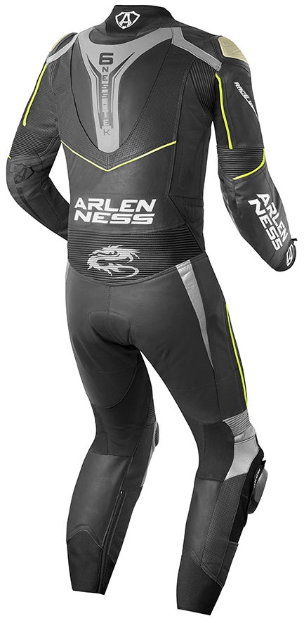 Arlen Ness Sugello One Piece Motorcycle Leather Suit black/yellow 52 Figure 2
