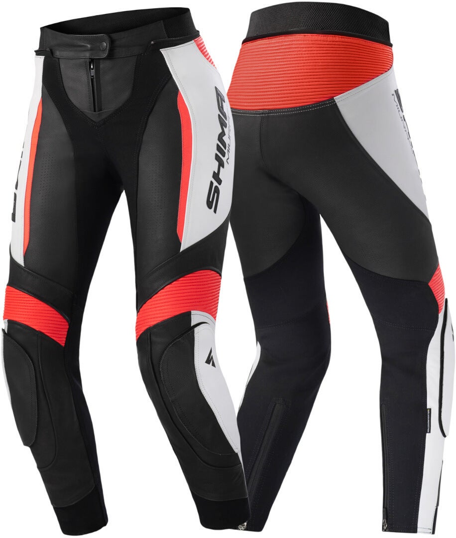 SHIMA Miura 2.0 Ladies Motorcycle Leather Pants black/white/red 34 Figure 3