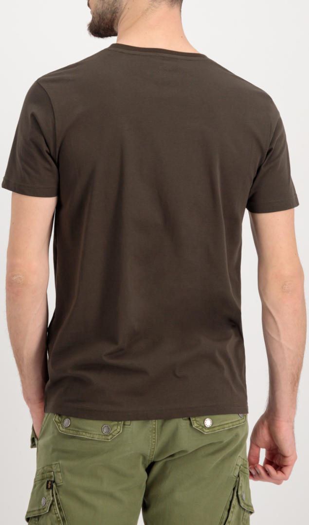 Alpha Industries Basic T-Shirt olivgrün/schwarz M Abbildung 3