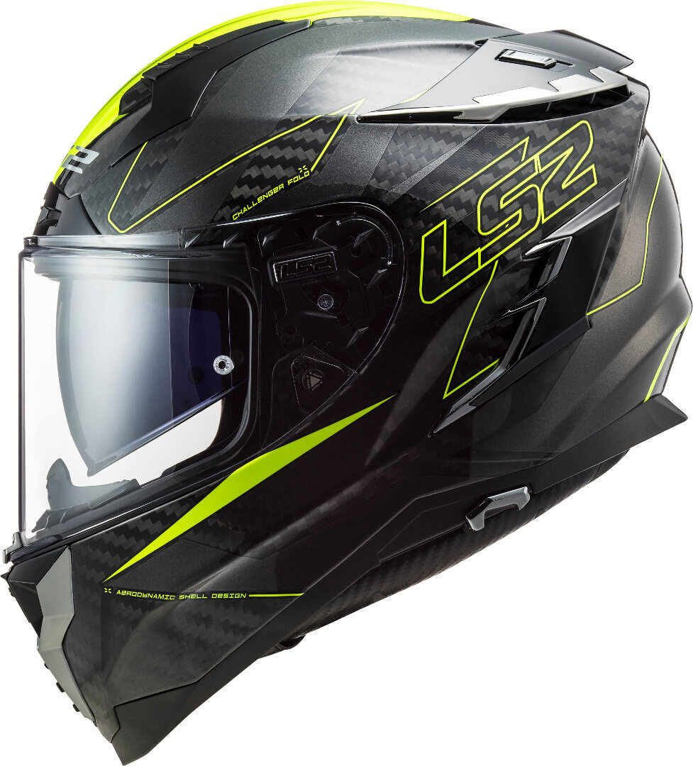 LS2 FF327 Challenger Fold Carbon Helm Geel Verlies (59/60) Figuur 4