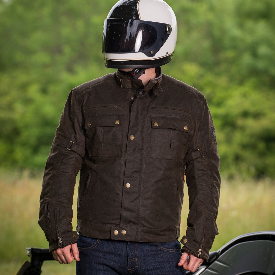 Merlin Barton II Motorcycle Waxed Jacket olive L Figure 7