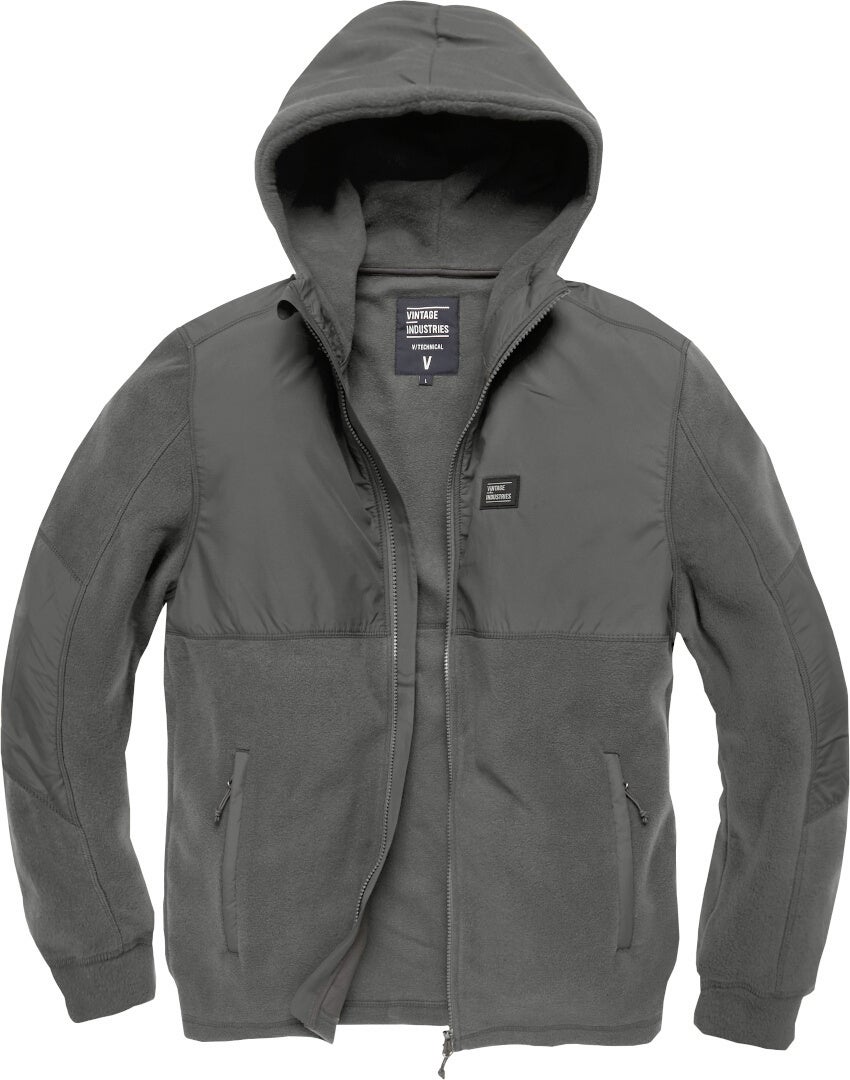 Vintage Industries Landell Polar Fleece Jacke grau L Abbildung 1