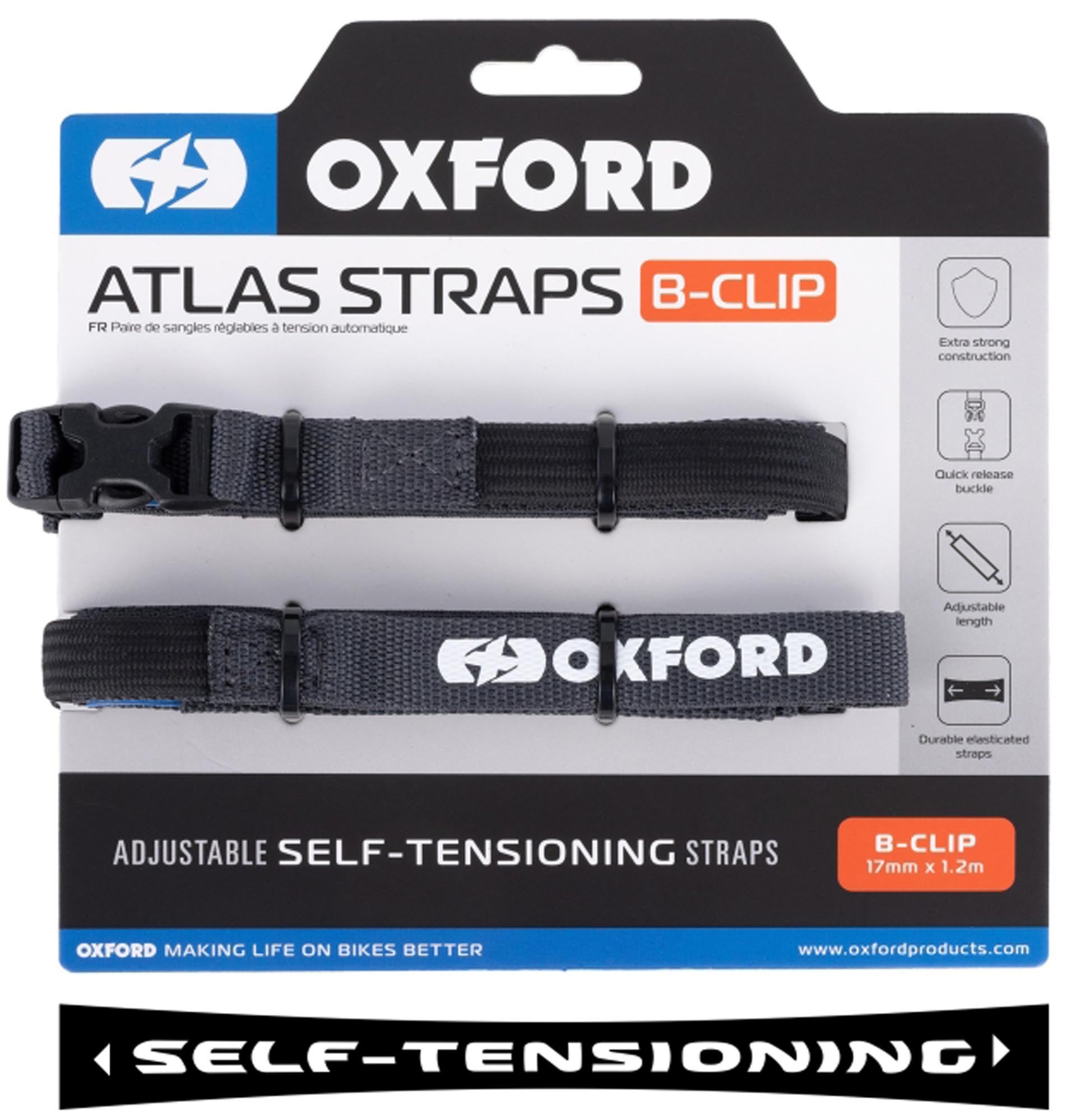 Oxford Atlas B-Clip 17mm Befestigungsriemen grau 120 cm Abbildung 1
