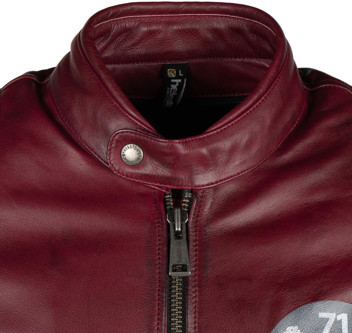 Helstons Chevy Buffalo Motorrad Lederjacke dunkelrot M Abbildung 4