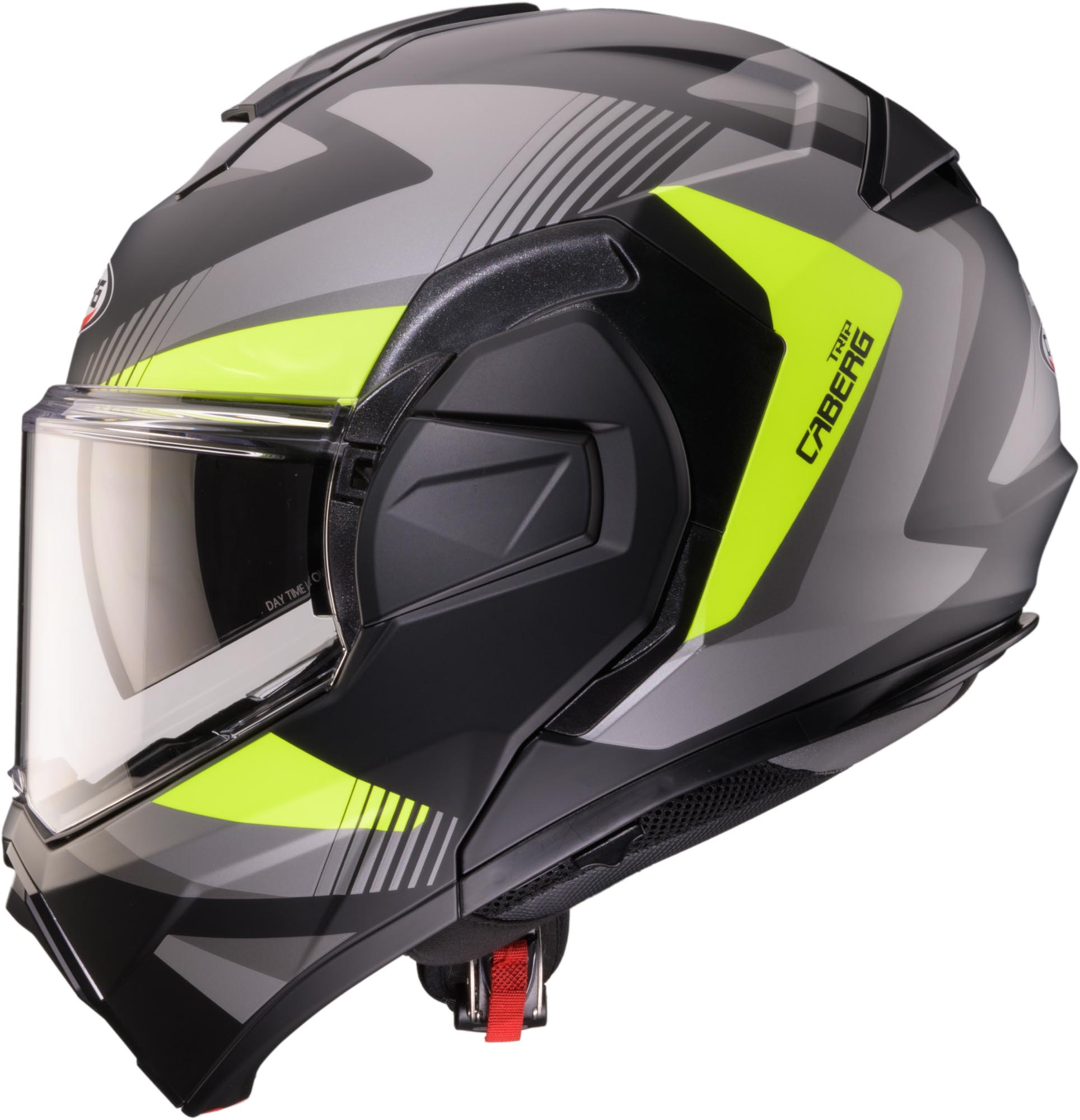 Caberg Trip Lunar Hjelm sort mat/grå/neon-gul L (59/60) Figur 3