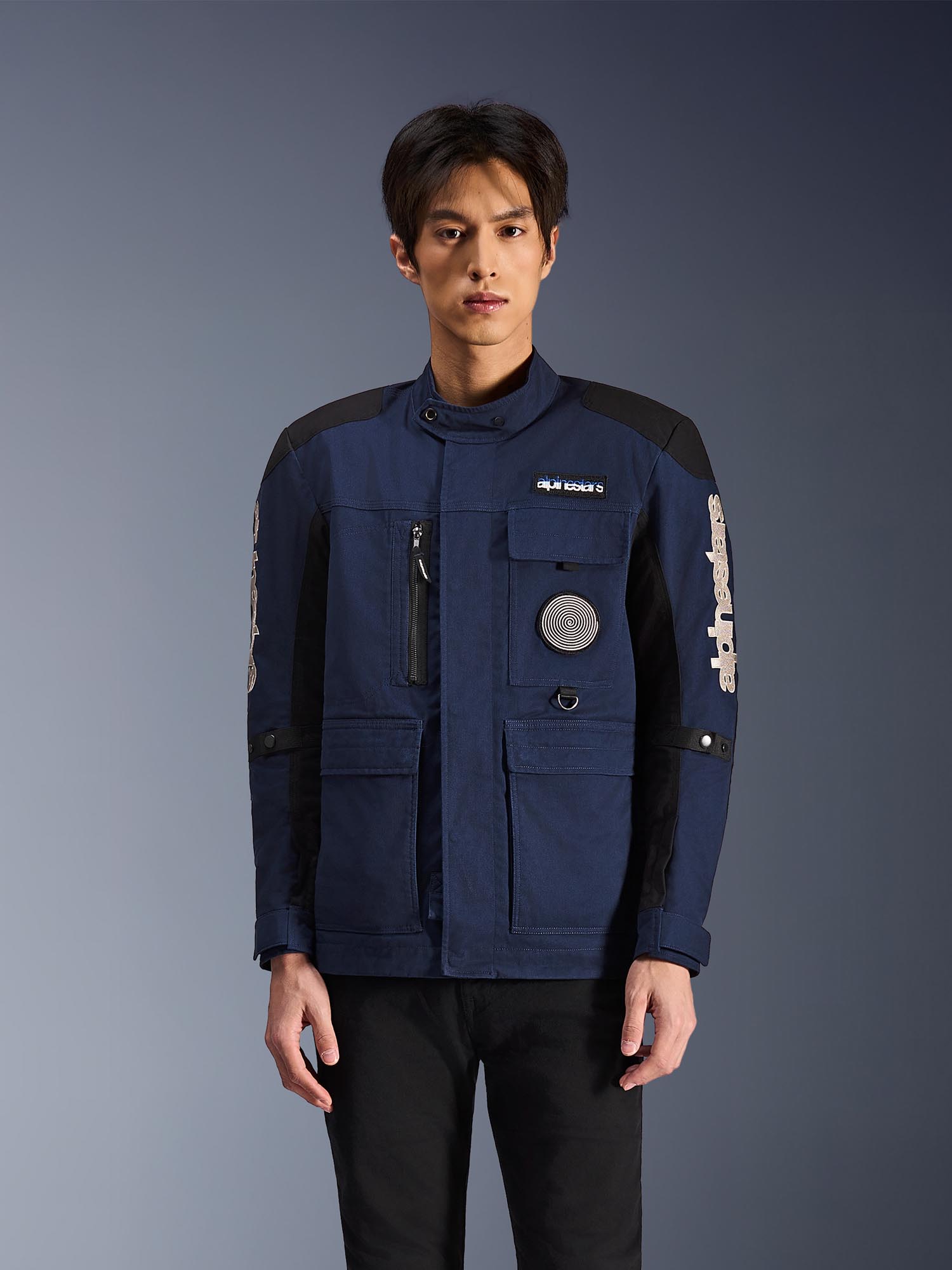 Alpinestars Dice Motorcycle Textile Jacket dark blue/black XL Figure 3