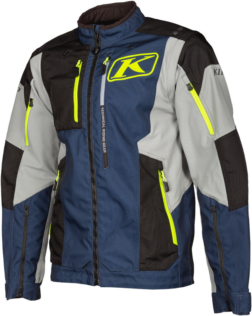 Klim Dakar Motorcycle Textile Jacket blue/white/yellow XXL Figure 1
