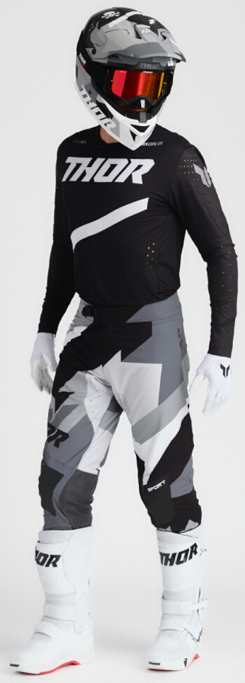 Thor Sportmode Brave Motocross bukser sort/hvid/grå 31 Figur 6