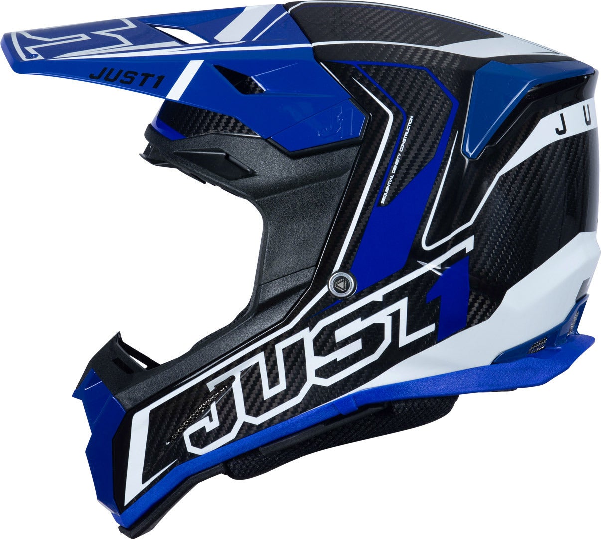 Just1 J22 Carbon Fluo 2.0 Motokrosová přilba modrá/černá/bílá L (59/60) Obrázek 6