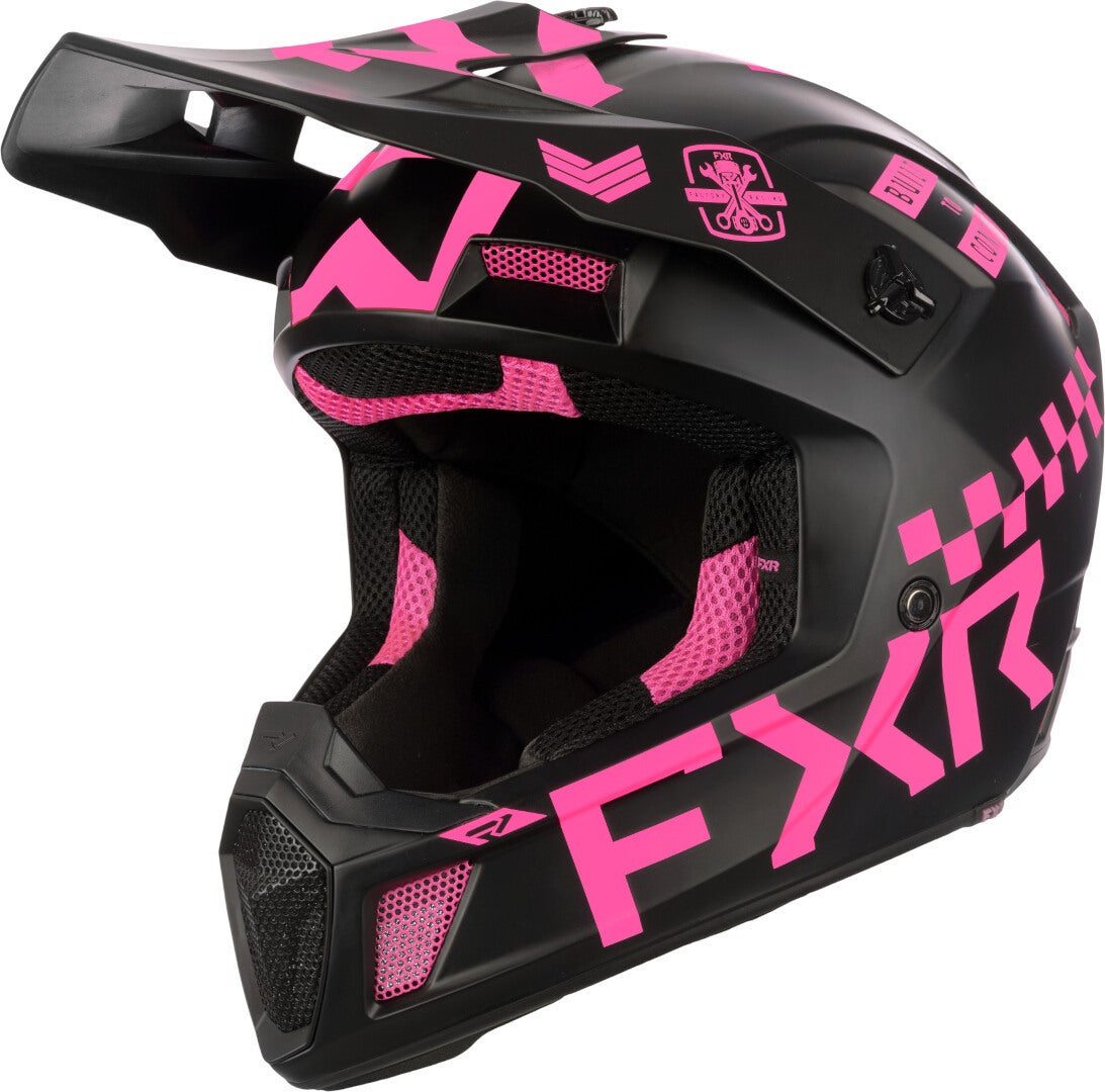FXR Clutch Gladiator 2024 Casco da motocross nero/rosa L (59/60) Figura 1