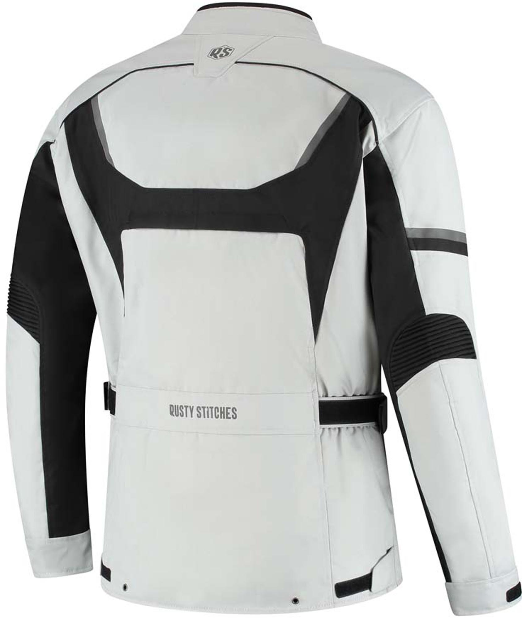 Rusty Stitches Luke Veste étanche en texture moto Gris clair/Noir M Figure 2