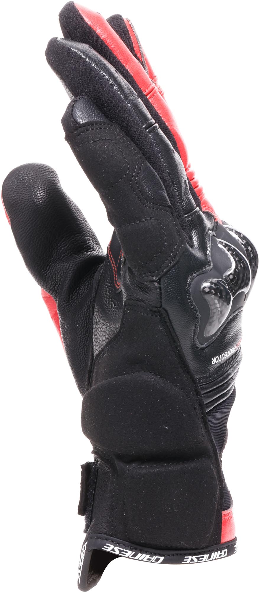 Dainese Reacto Carbon Short Motorradhandschuhe schwarz/rot S Abbildung 4