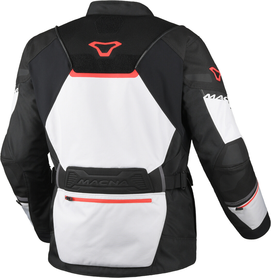 Macna Air Hybrid 2.0 vattentät motorcykel textil jacka ljusgrå/svart/röd XXL Figur 3