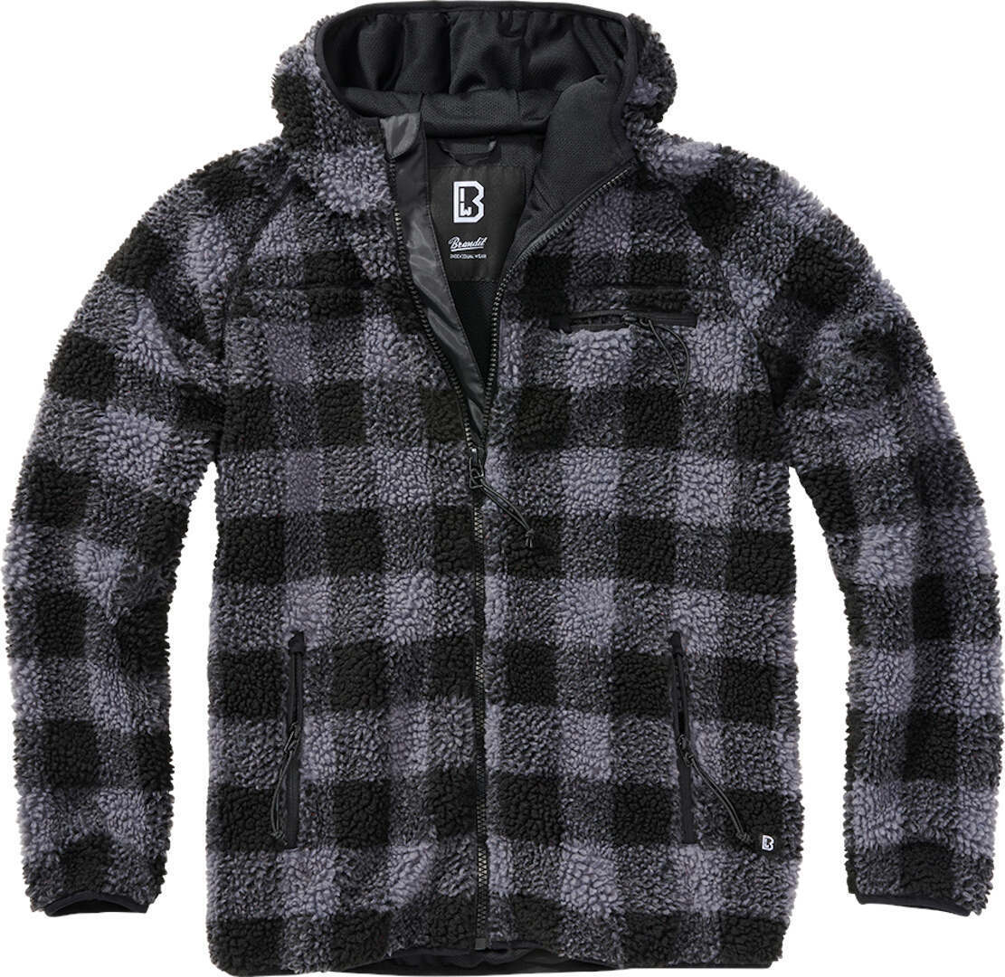 Brandit Teddyfleece Worker Jacke schwarz/grau M Abbildung 1