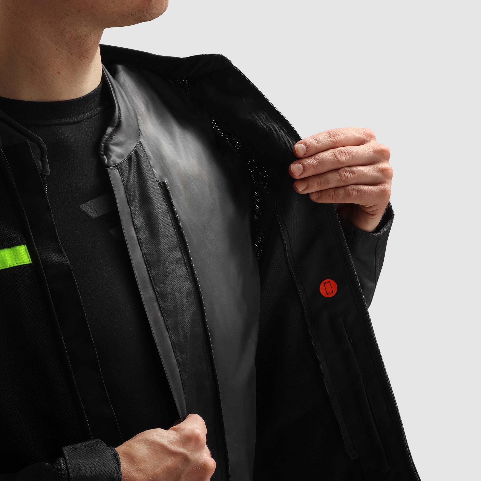 Side view of Rebelhorn Echo waterproof Motorcycle Textile Jacket