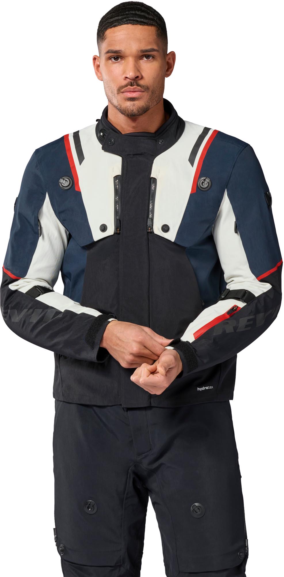 Revit Fractal H2O waterproof Motorcycle Textile Jacket blue/white XL Figure 3