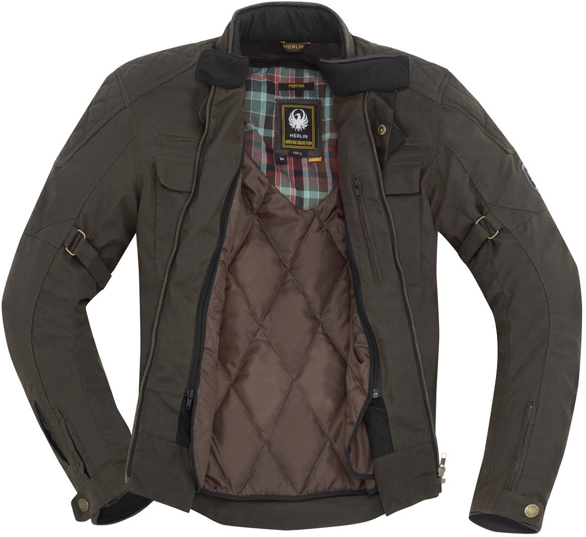 Merlin Perton Motorcycle Waxed Jacket brown 4XL Figure 4