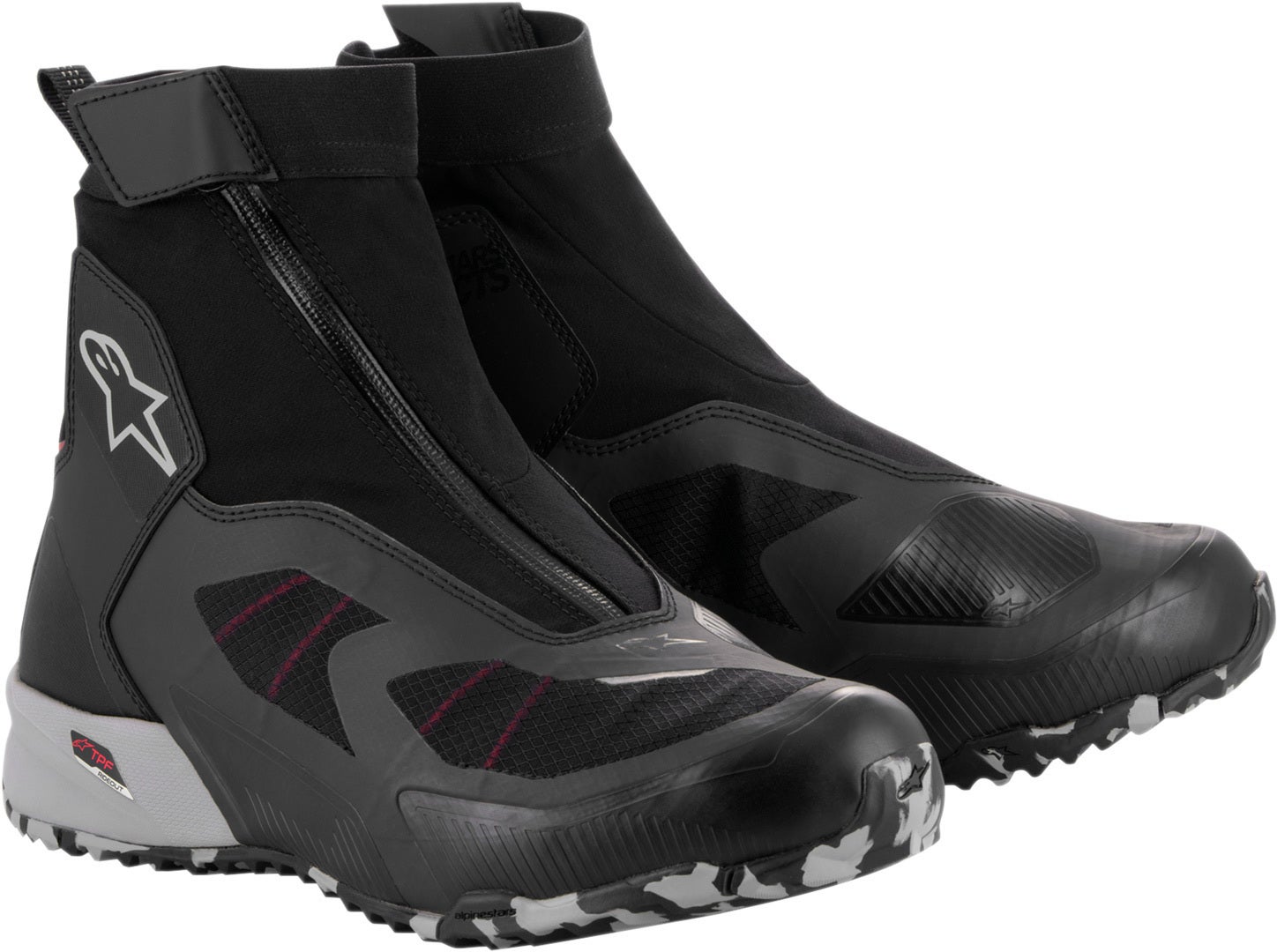 Alpinestars CR-8 Gore-Tex vandtætte motorcykelsko sort/grå/rød 8,5 Figur 1