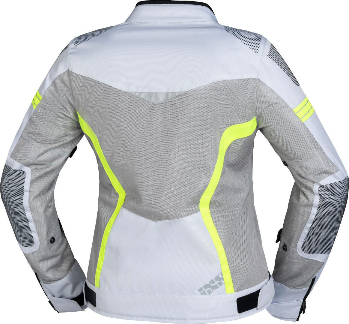 IXS Trigonis-Air Dames Motorfiets Textiel Jas grijs/geel L Figuur 2