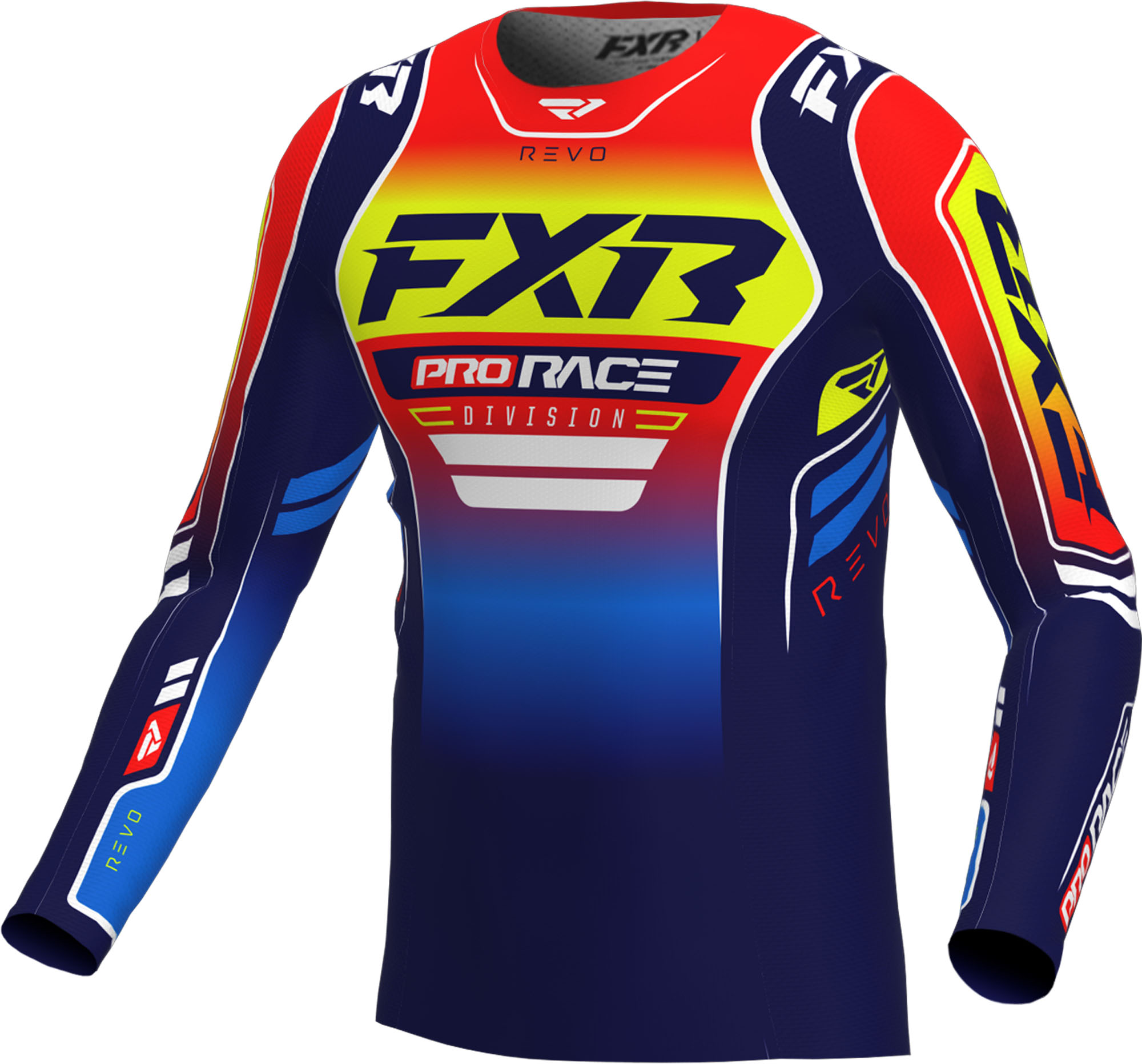 FXR Revo Alpha Motocross Jersey blue/yellow/red 2XL Figure 1