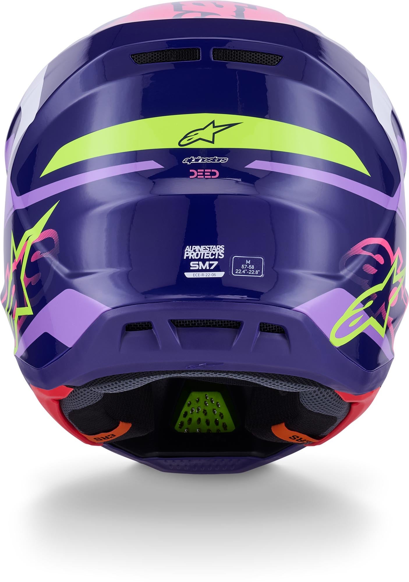 Alpinestars S-M7 Deed Motorcross helm paars M (57/58) Figuur 4