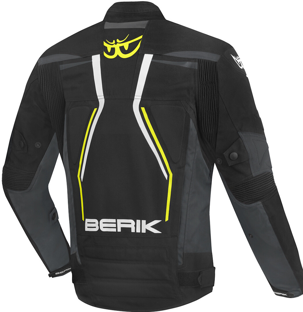 Berik Radic Evo Plus Waterproof Motorcycle Textile Jacket black/white/yellow/grey 60 Figure 2