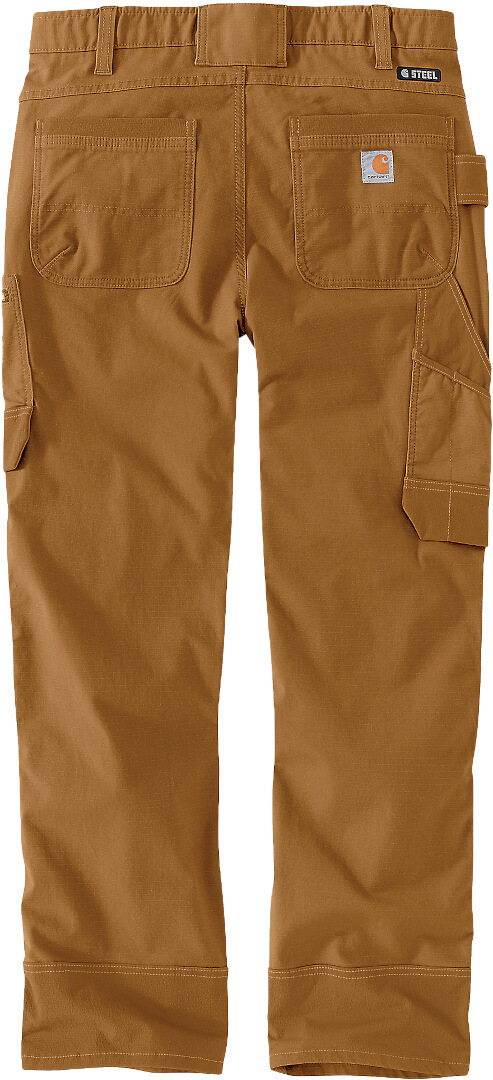 Carhartt Steel Rugged Flex Relaxed Fit Ripstop Double Front Utility Multi Pocket Work Pants brown 38/32 Figure 2