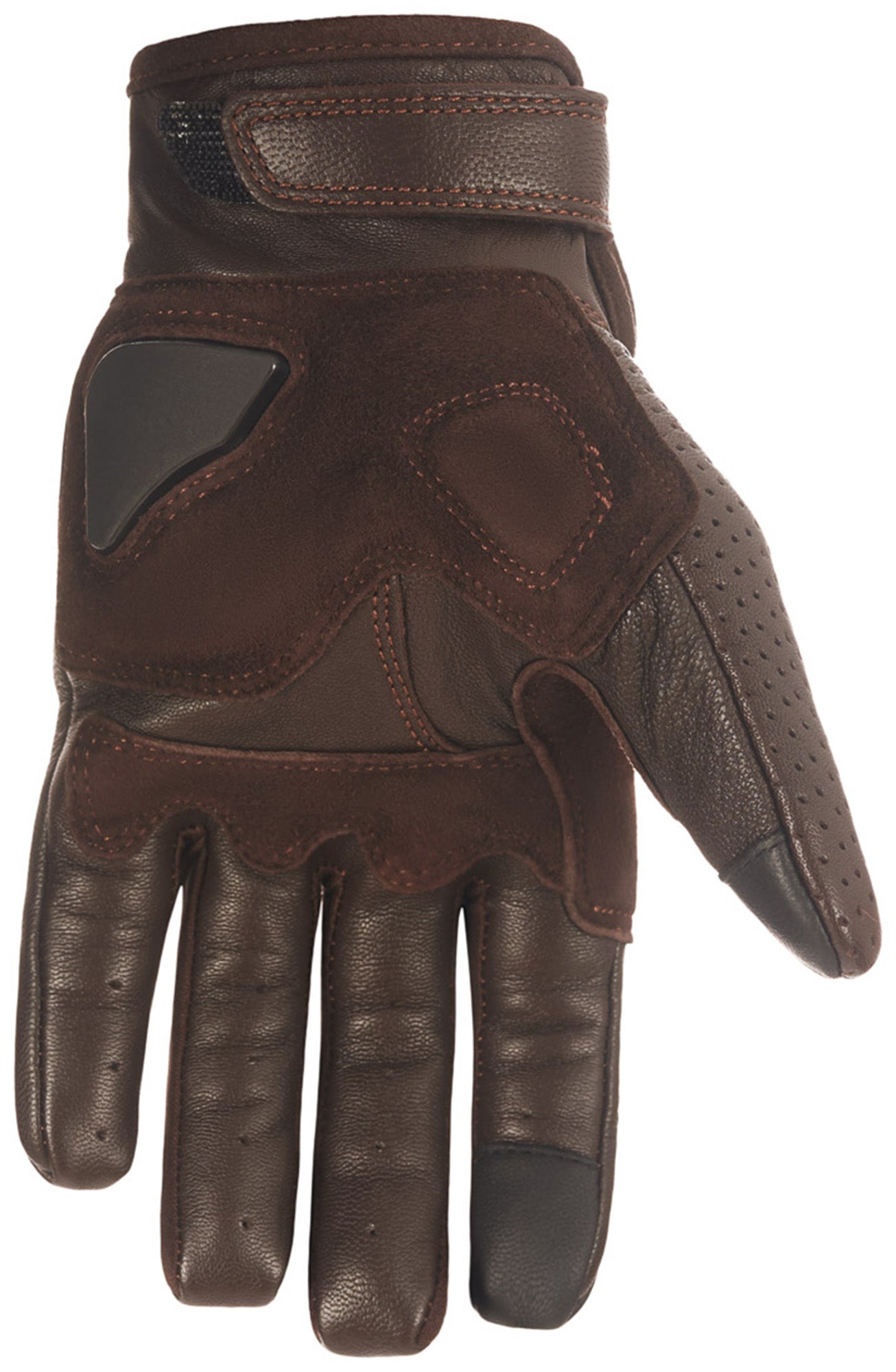 Pando Moto Onyx 02 perforated Motorcycle Gloves brown 2XS Figure 4