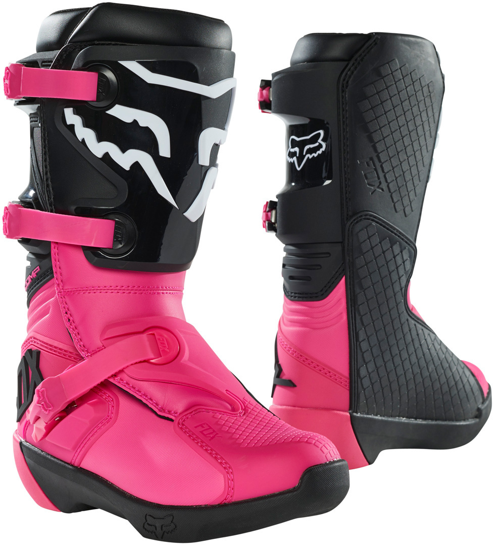 FOX Comp Jugend Motocross Stiefel pink/schwarz 2 Abbildung 1