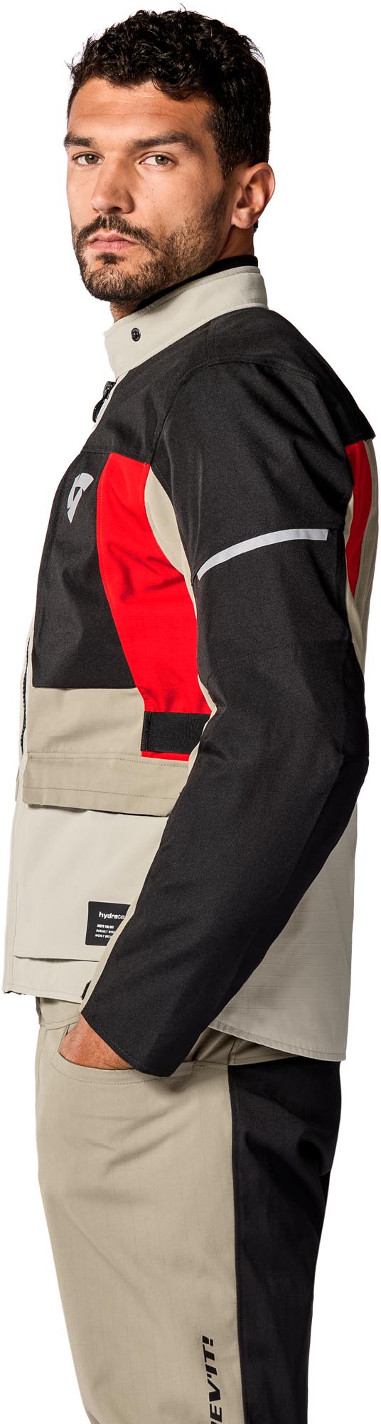 Revit Convergent H2O wasserdichte Motorrad Textiljacke sand/rot M Abbildung 5