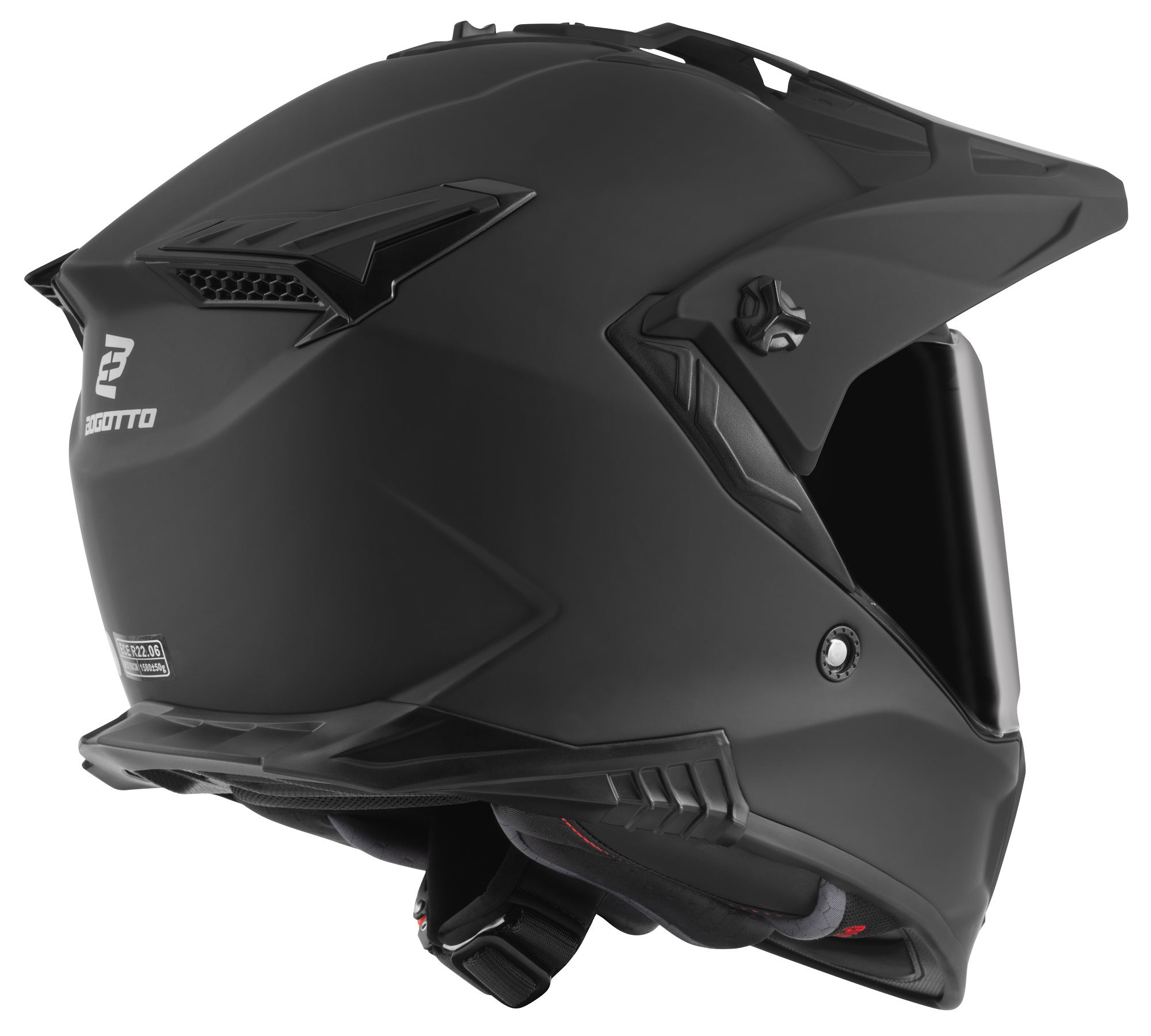 Bogotto FG-601 Casco da enduro nero opaco S Figura 4