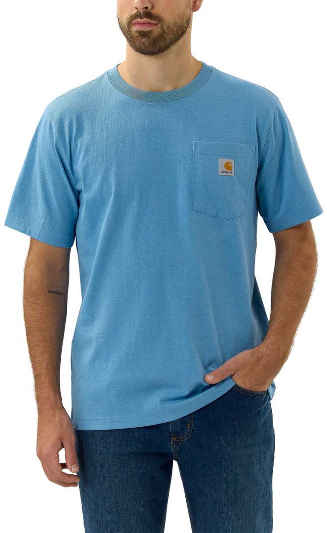 Carhartt Workwear Pocket Тениска Аквамарин S Фигура 3