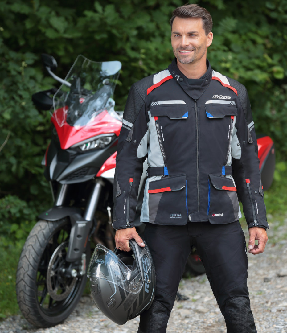 Büse Highland 2 Motorcycle Textile Jacket black/grey/red 64 Figure 3