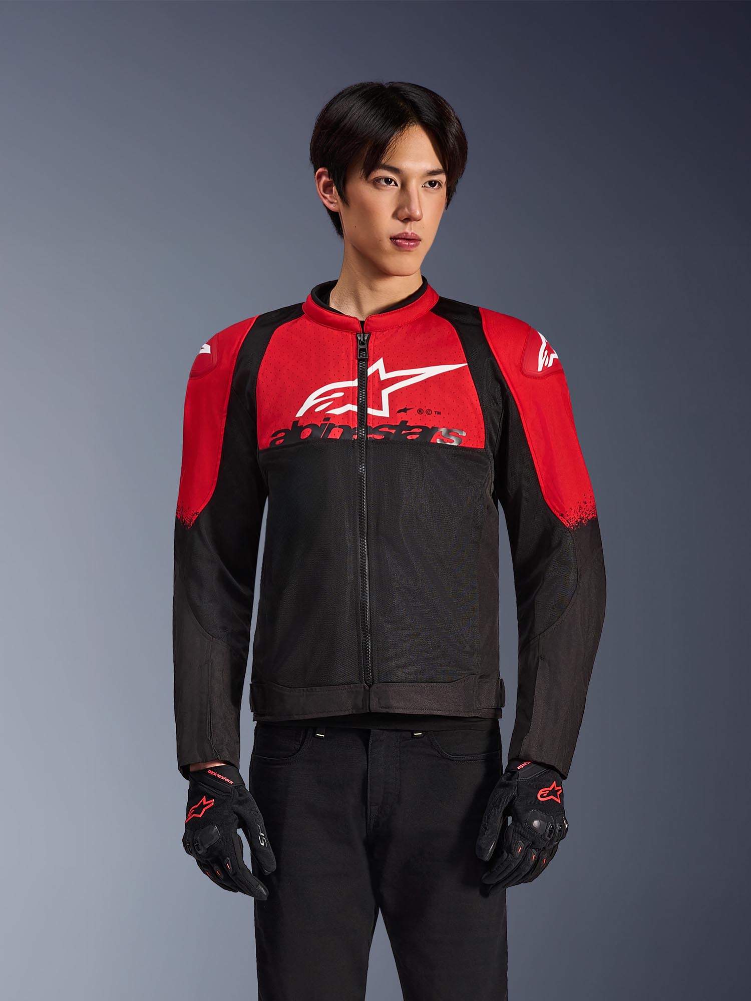 Alpinestars SMX Air Perforated Motorcycle Textile Jacket black/neon-red M Figure 3