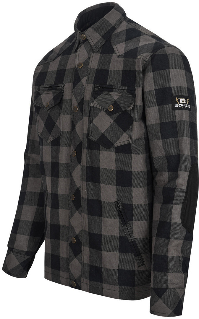 Bores Lumberjack Premium Motorcykel Skjorta grå/svart XXL Figur 11