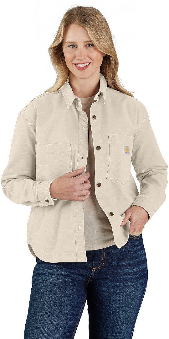 Carhartt Rugged Flex Loose Fit Heavyweight Duck Dame skjorte Fløde XL Figur 3