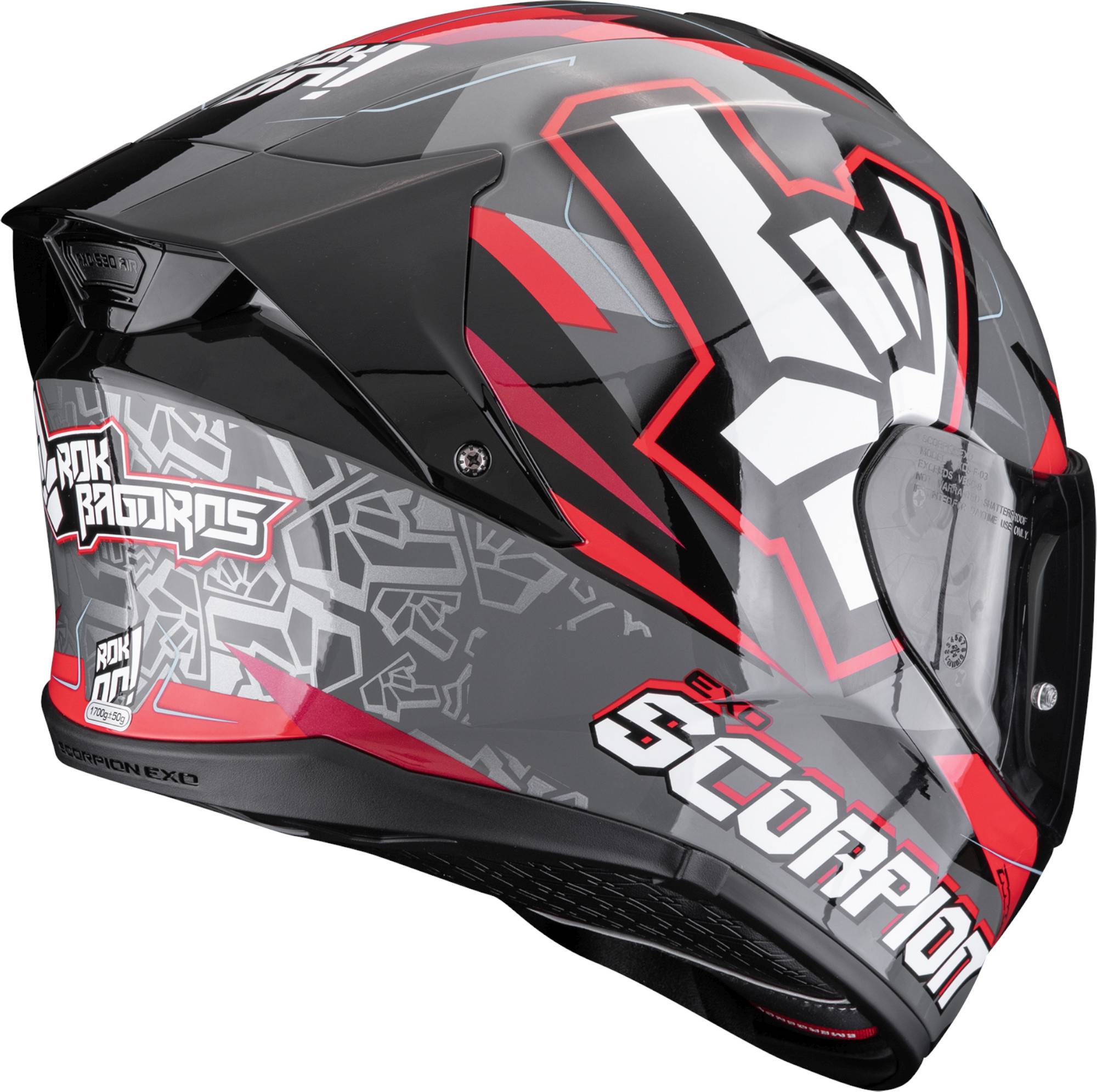 Side view of Scorpion Exo-530 Air Rok Full-Face Helmet