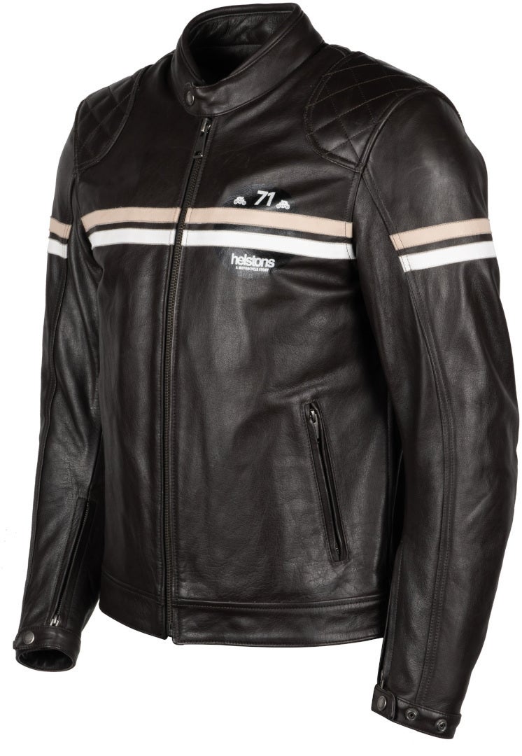 Helstons Chevy Buffalo Motorcycle Leather Jacket dark brown XL Figure 9