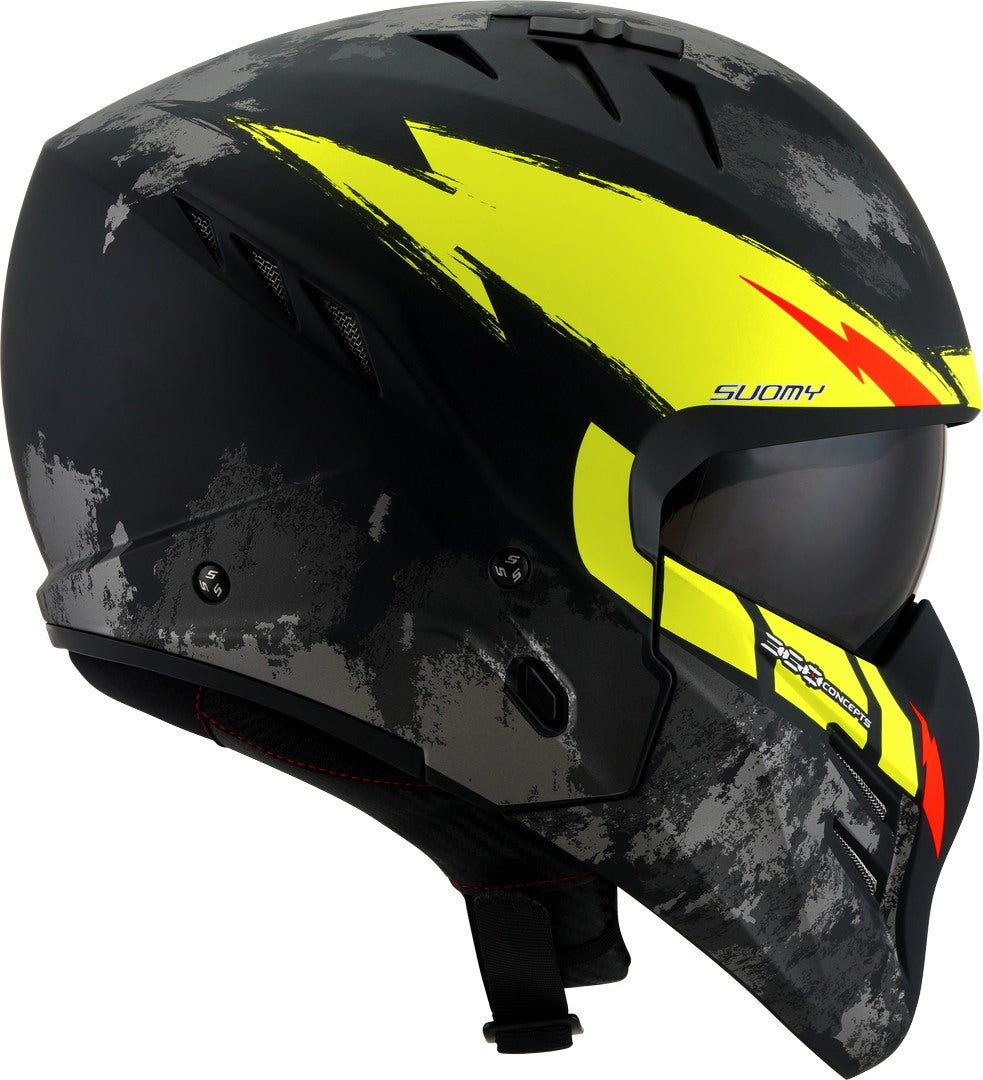 Suomy Armor Hi Volt Jethelm schwarz/gelb L (59/60) Abbildung 6
