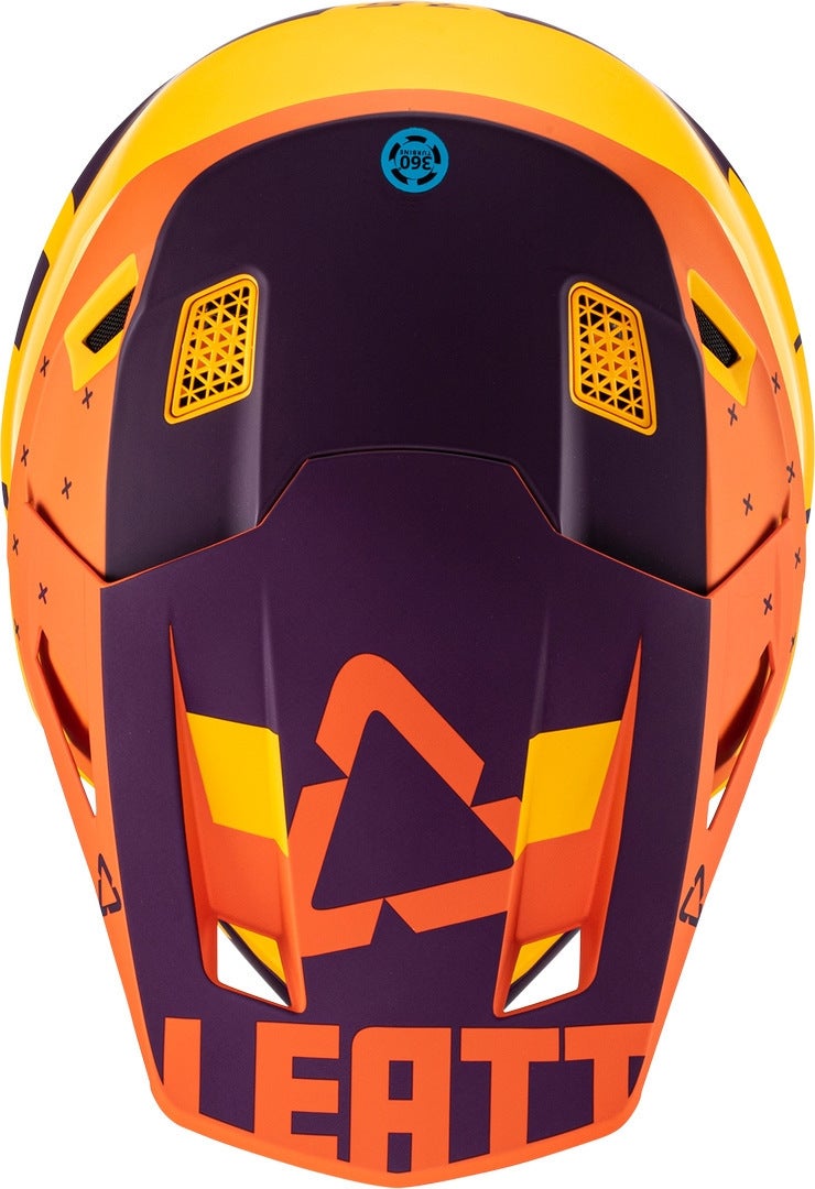 Leatt 7.5 Tricolor Capacete de Motocross com Óculos Laranja S (55/56) Figura 2