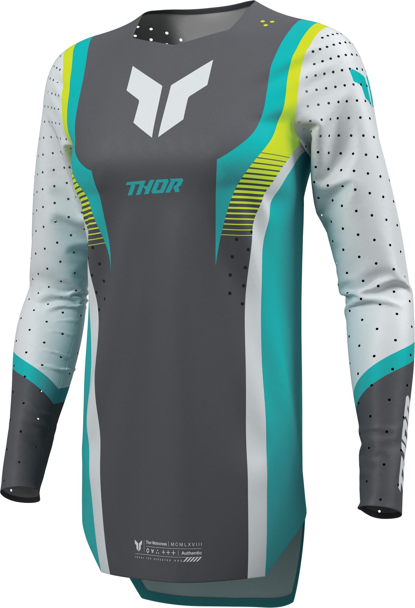 Thor Sportmode Velocity Dame Motocross trøje grå M Figur 1
