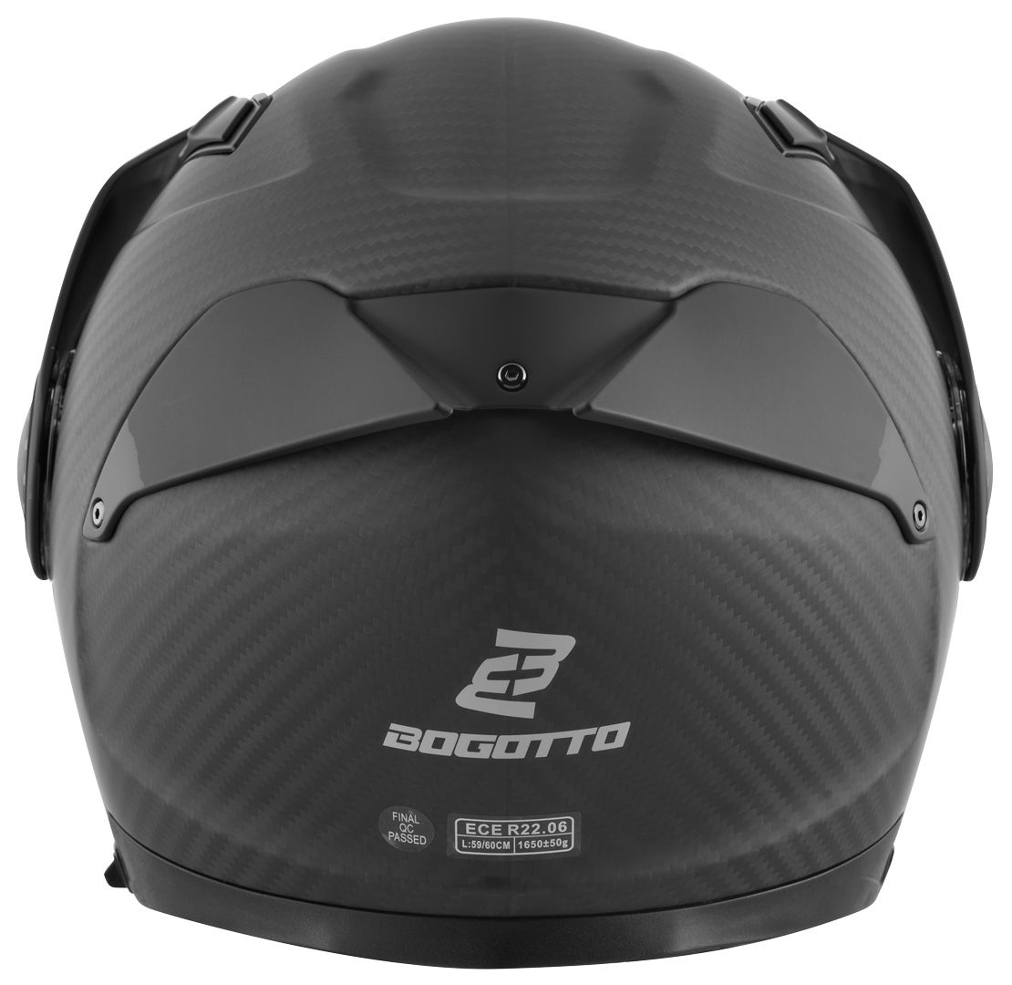Side view of Bogotto FG-102 Carbon 6K Enduro Flip-Up Helmet