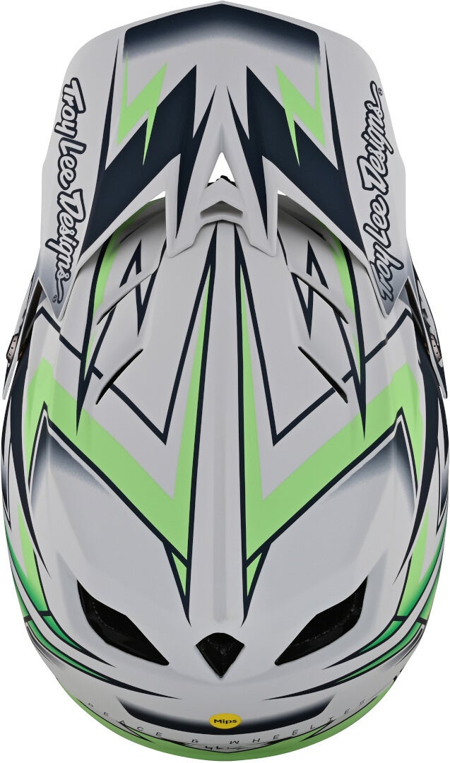 Troy Lee Designs D4 MIPS Composite Volt Casque de descente Blanc/Vert XXL (62/63) Figure 2